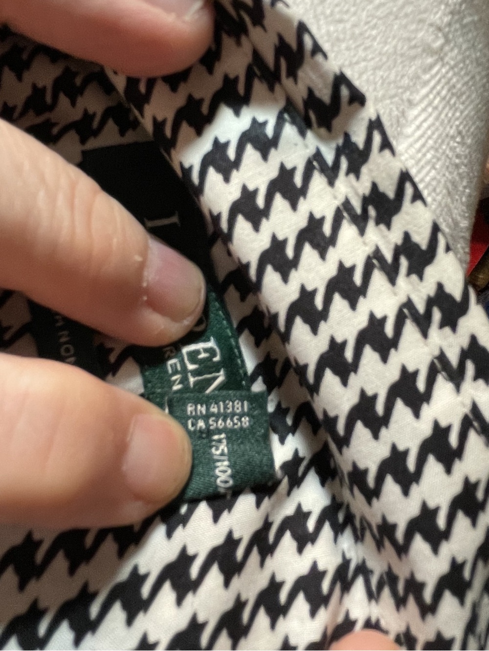 LAUREN RALPH LAUREN Women's XL Houndstooth Stretch Non Iron Button Up Shirt LRL - Picture 7 of 11